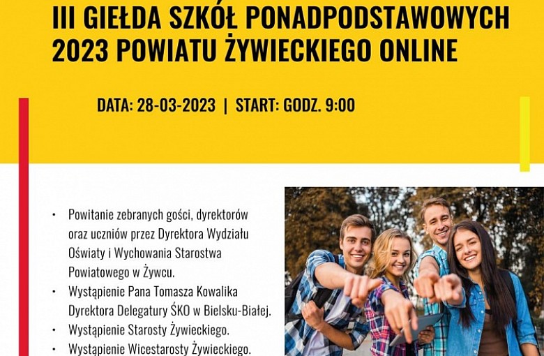III GIEŁDA SZKÓŁ PONADPODSTAWOWYCH POWIATU ŻYWIECKIEGO ON-LINE