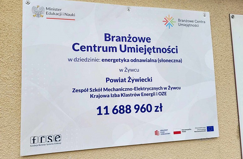 Przy ZSM-E w Żywcu powstanie Branżowe Centrum Umiejętności