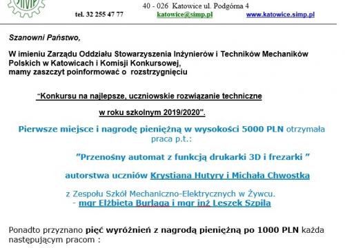 Olimpiada innowacji technicznych 2020