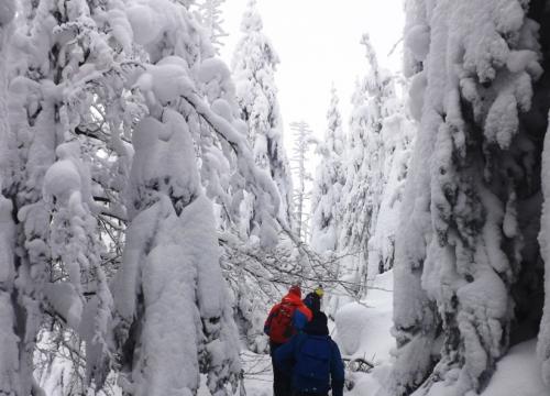 Trekking pod łamaną skałę
